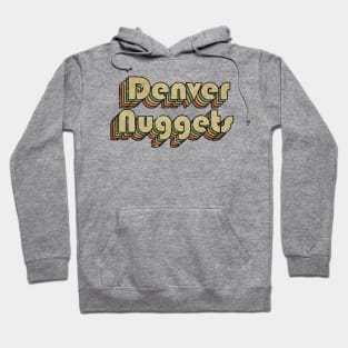Denver Nuggets // Vintage Rainbow Typography Style // 70s Hoodie